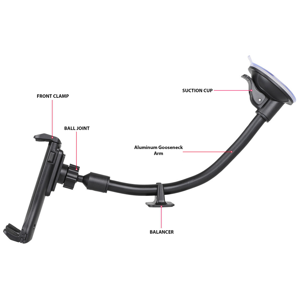 Soporte Universal de 360° para Parabrisas de Coche y Escritorio, para Teléfono Móvil, Tableta, iPad y GPS