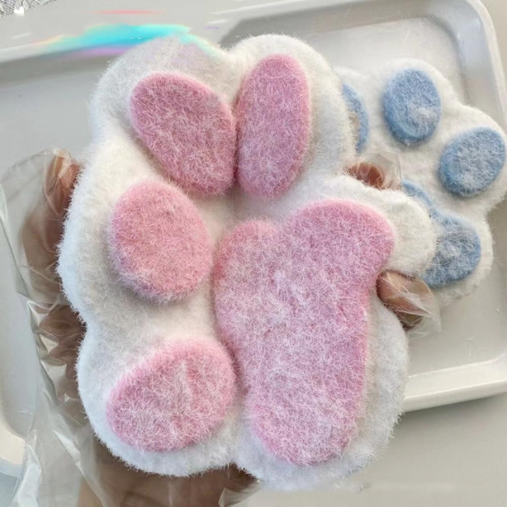 Juguetes para Apretar de Taba Hechos a Mano Patita de Gato Kawaii Nuevos 2025 Juguetes Sensoriales Squishy de Patita de Gato Juguetes Sensoriales Suaves y Lindos de Patita de Gato Juguetes para Aliviar el Estrés para Adultos y Niños (Blanco)